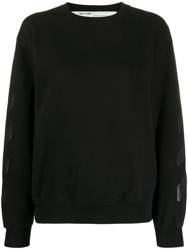 arrow print sweatshirt sweatshirt black - OFF WHITE - BALAAN 3