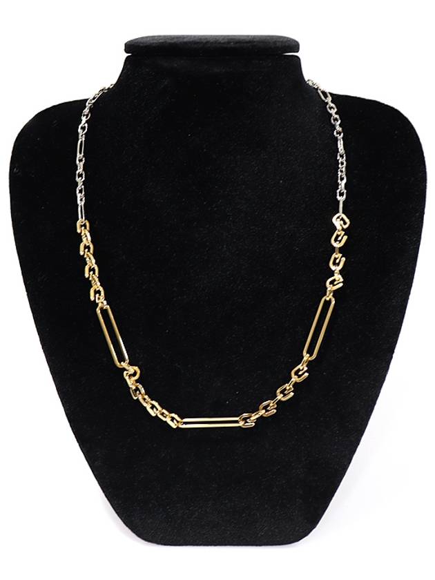 BF00B9F003 711 Gold Silver Metal G Link Necklace - GIVENCHY - BALAAN 7