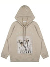 Lillo Graphic Print Cotton Hoodie Beige - MAX MARA - BALAAN 2