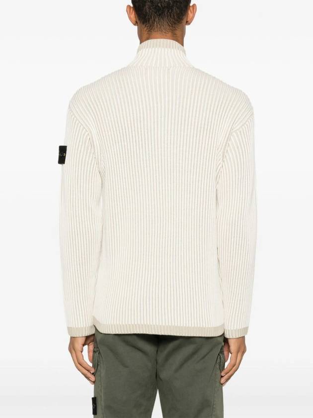 Vanish Ribbed Knit Top Beige - STONE ISLAND - BALAAN 5