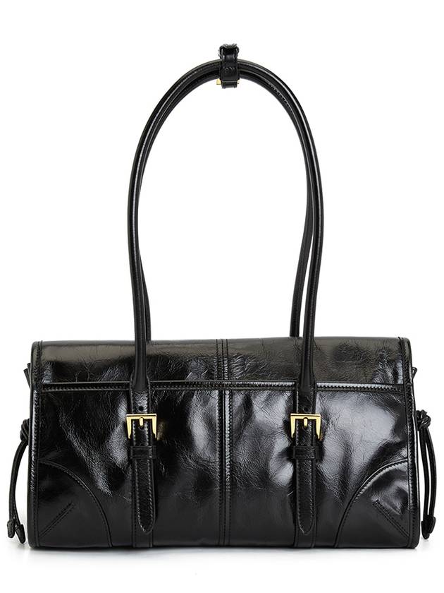 Medium Leather Tote Bag Black - PRADA - BALAAN 4