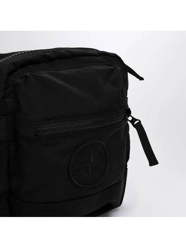 Logo Patch Cross Bag Black - STONE ISLAND - BALAAN 4