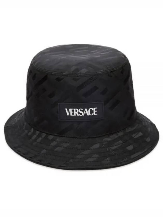 Logo Jacquard Bucket Hat Black - VERSACE - BALAAN 2