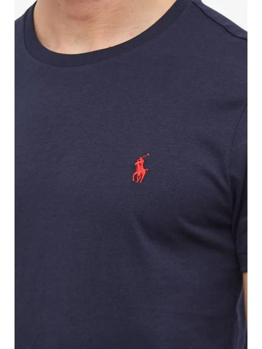 Polo Men s Red Pony Logo Embroidered Slim Fit Short Sleeve T Shirt Navy 710680785004 - RALPH LAUREN - BALAAN 2