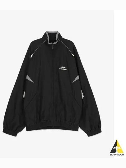 3B Sports Icon Medium Fit Track Jacket Black - BALENCIAGA - BALAAN 2