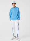 Men s Half Zip Up Cotton Sweatshirt Blue SH1927 4XA - LACOSTE - BALAAN 4