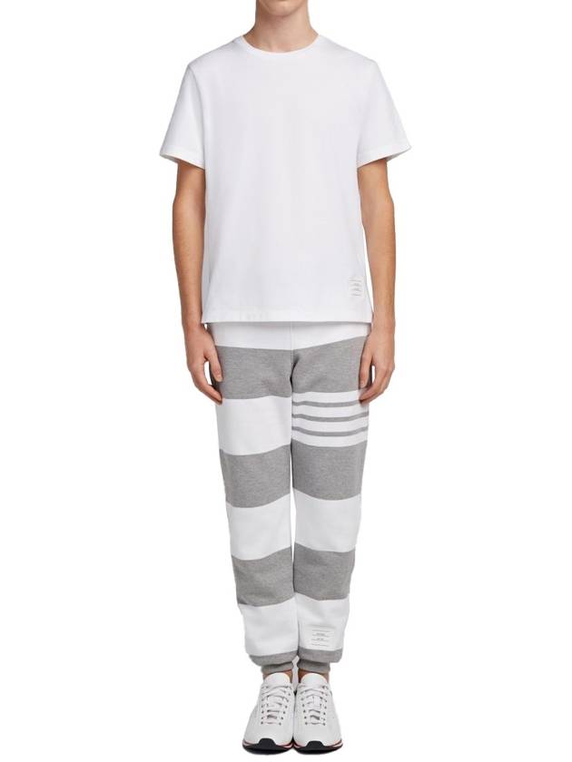 Men's Side Slit Relaxed Short Sleeve T-Shirt White - THOM BROWNE - BALAAN 5