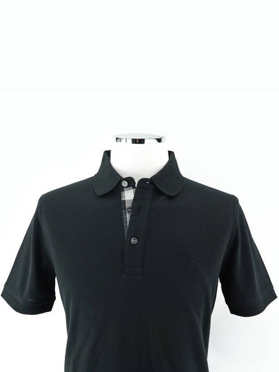 Wheeler Cotton Polo Shirt Black - BURBERRY - BALAAN 2