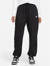 Club Fleece Mid-Rise Oversized Track Pants Black - NIKE - BALAAN 8