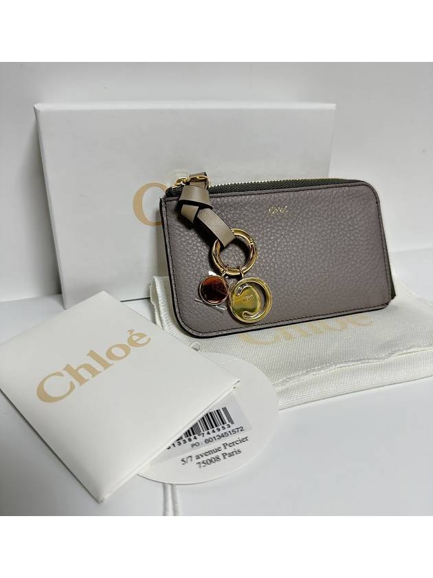 Alphabet Zipper Card Wallet Grey - CHLOE - BALAAN 4