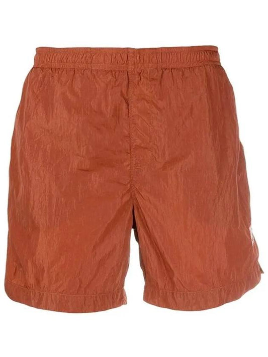 Logo Patch Swim Shorts Orange - CP COMPANY - BALAAN 2