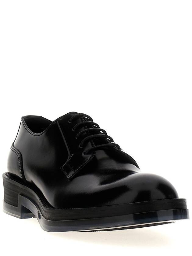 Lace-Up Transparent Sole Leather Oxford Black - ALEXANDER MCQUEEN - BALAAN 3