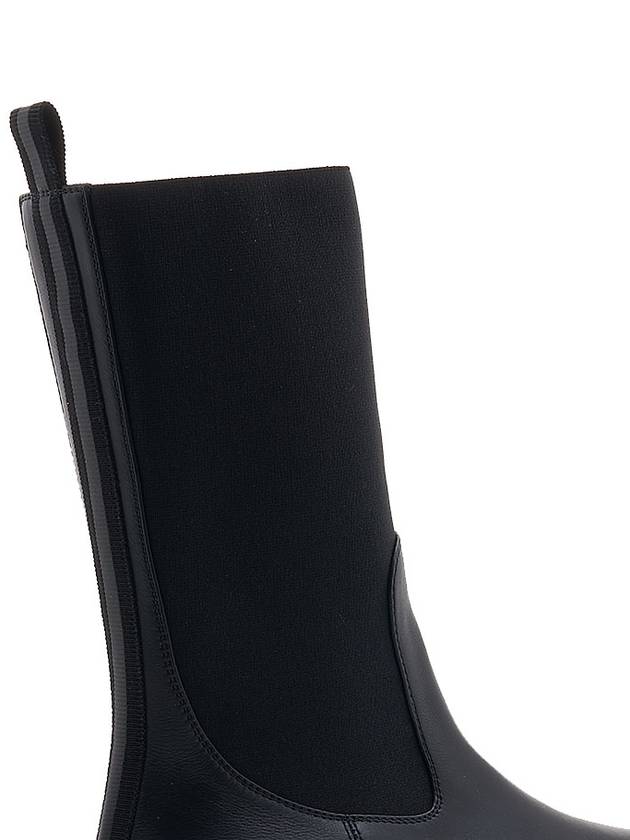 Neue Neue Leather Chelsea Boots Black - MONCLER - BALAAN.