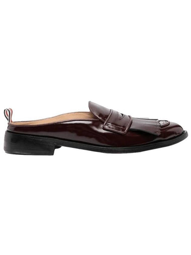 Men's Kilt Varsity Patent Penny Mule Loafer Burgundy - THOM BROWNE - BALAAN 1