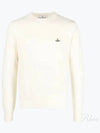 ORB Embroidered Crew Neck Knit Top Cream - VIVIENNE WESTWOOD - BALAAN 2