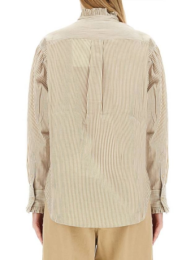 Saoli Ruffle Collar Striped Shirt CH0016FAA1I41E - ISABEL MARANT ETOILE - BALAAN 4