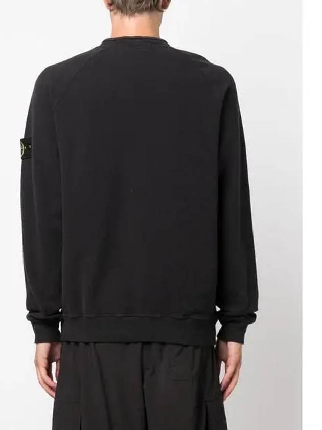 Stretch Cotton Fleece Mock Turtleneck Sweatshirt Black - STONE ISLAND - BALAAN 5