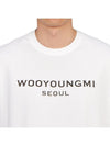 Logo Print Cotton Short Sleeve T-Shirt White - WOOYOUNGMI - BALAAN 6