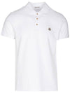 Logo Patch Polo Shirt White - MONCLER - BALAAN 1