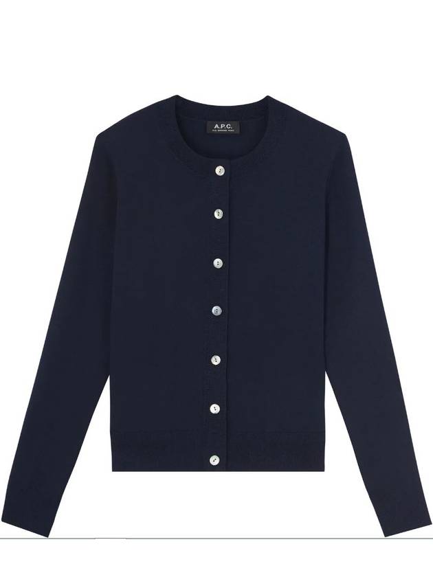 Marine Wool Cardigan Navy - A.P.C. - BALAAN 1