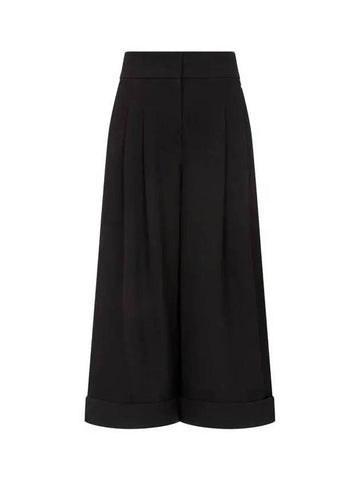 Women s Waffle Tissue Cropped Wide Pants Black 270799 - ARMANI EXCHANGE - BALAAN 1