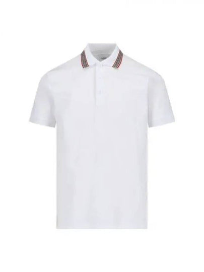 Cotton Polo Shirt White - BURBERRY - BALAAN 2