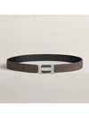 Constance Black Etain Gray Double Sided Belt 32mm Silver Matte Men s - HERMES - BALAAN 2