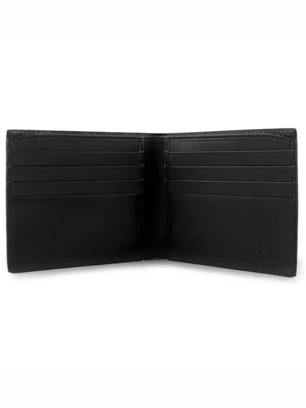 Signature GG Ssima Leather Half Wallet Black - GUCCI - BALAAN 5