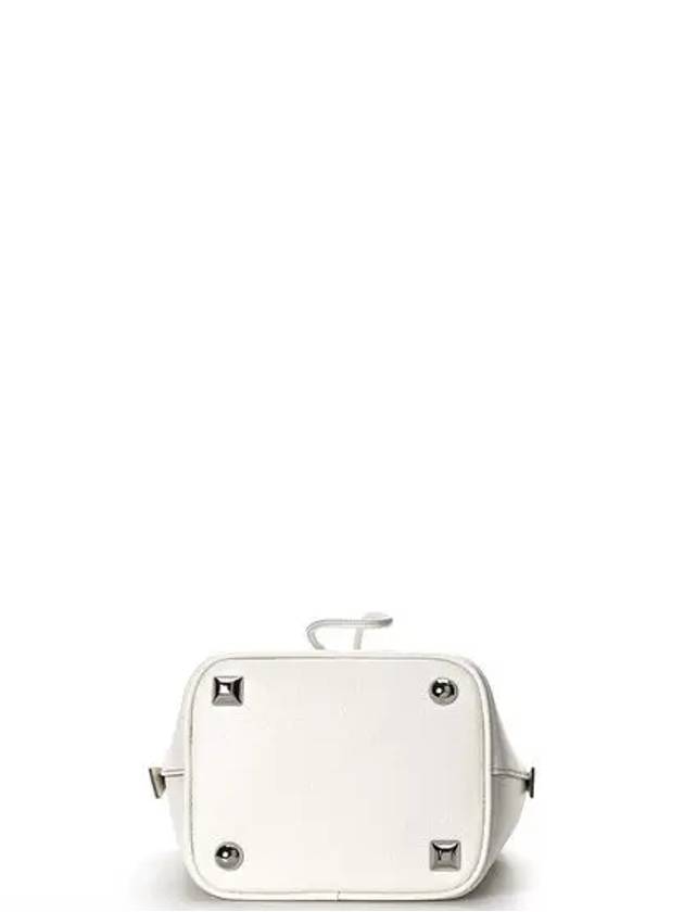 5AC Number Logo Texture Leather Bucket Bag Ivory - MAISON MARGIELA - BALAAN 5