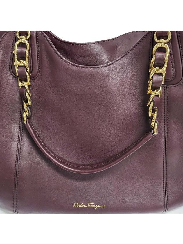 Ferragamo Gancini Melinda tote bag and shoulder AB 21 F076 - SALVATORE FERRAGAMO - BALAAN 8