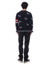 4-Bar Relaxed Hector Pullover Wool Knit Top Navy - THOM BROWNE - BALAAN 6