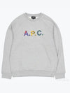 Shaun Tartan Check Logo Sweatshirt Heather Grey - A.P.C. - BALAAN 2