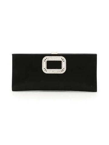 Clutch Bag Roger Vivier Women Buckle Satin Black - ROGER VIVIER - BALAAN 1