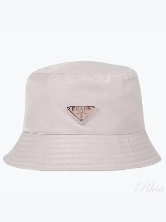 Re-Nylon Triangle Logo Bucket Hat Alabaster Pink - PRADA - BALAAN 2