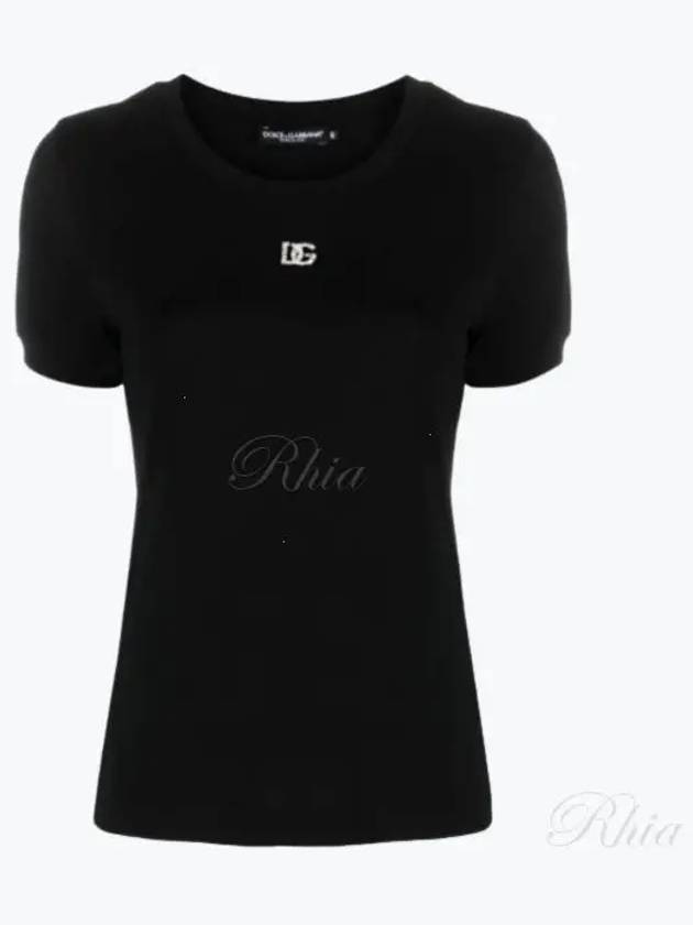 Logo Jersey Short Sleeve T-shirt Black - DOLCE&GABBANA - BALAAN 2