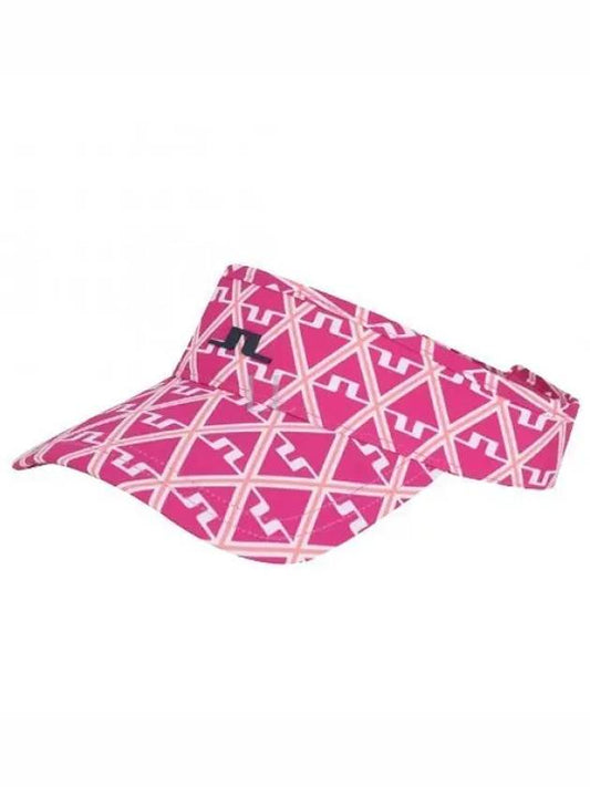 Women's Bonnie Print Visor Geo Fuchsia Purple - J.LINDEBERG - BALAAN 2