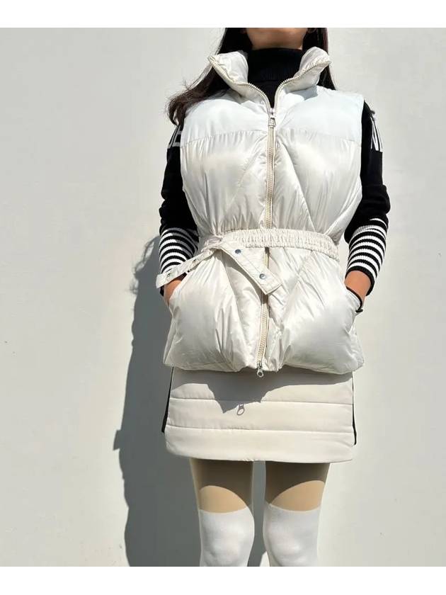 winter golf padded vest, fluffy belt, Bulgama Wellon, padded vest, golf round look - LOLOALLOY - BALAAN 7