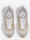 Vibe White Mesh Printed Oblique Motif Low Top Sneaker Gold Silver - DIOR - BALAAN 4