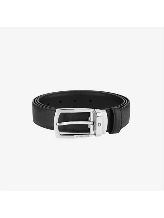 Men's Casual Leather Belt Black - MONTBLANC - BALAAN 2