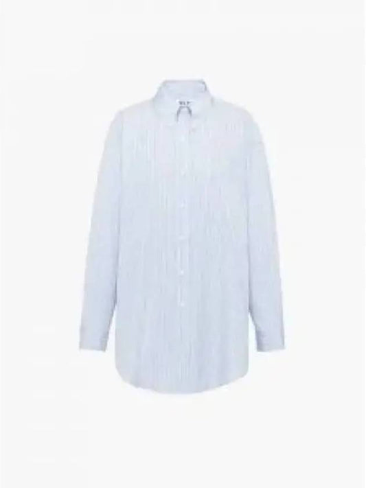 23 fw Striped Shirt WITH Logo Patch MK1736 12W8 F0076 B0230271360 - MIU MIU - BALAAN 2