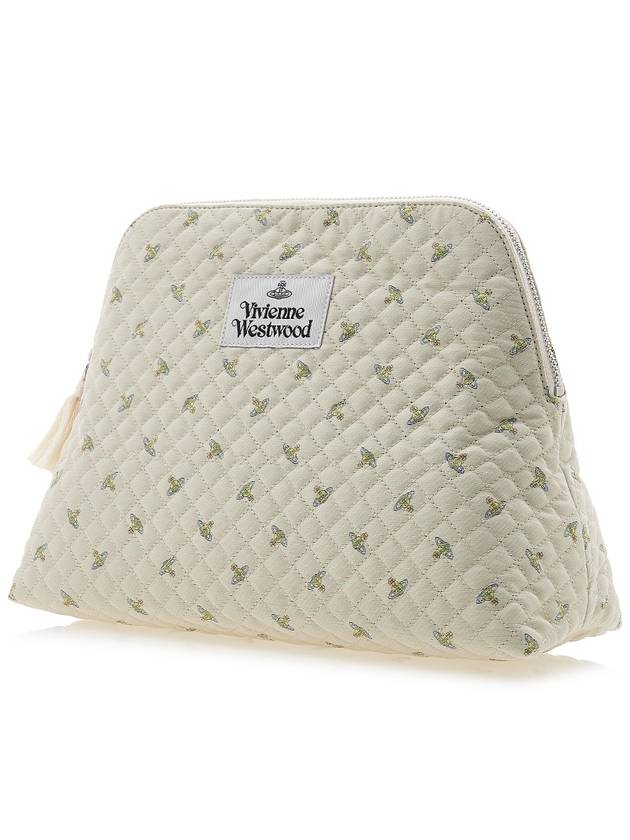 Quilted Baby ORB Wash Bag Beige - VIVIENNE WESTWOOD - BALAAN 3