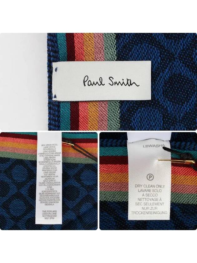 Diamond Stripe Muffler Blue - PAUL SMITH - BALAAN 6