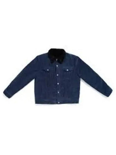 Fur Collar Denim Jacket Blue - MARNI - BALAAN 2