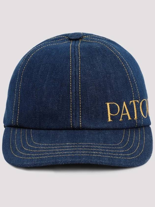 Embroidered Logo Denim Ball Cap Navy - PATOU - BALAAN 2