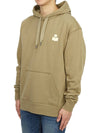 Matte Logo Print Hoodie Khaki - ISABEL MARANT - BALAAN 3