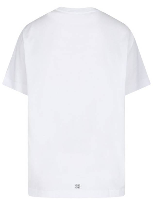 Logo Oversized Fit Cotton Short Sleeve T-Shirt White - GIVENCHY - BALAAN 3