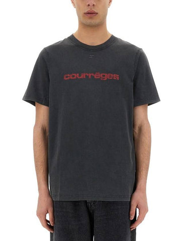 Courrèges Logo Print T-Shirt - COURREGES - BALAAN 1