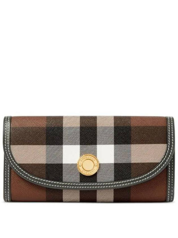 check pattern leather trim wallet - BURBERRY - BALAAN 1