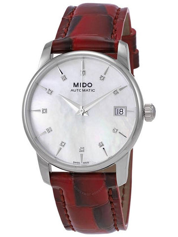 Mido Baroncelli Automatic Diamond White Mother of Pearl Dial Ladies Watch M0072071610600 - MIDO - BALAAN 1