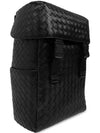 Intrecciato Flap Backpack Mat Black - BOTTEGA VENETA - BALAAN 5